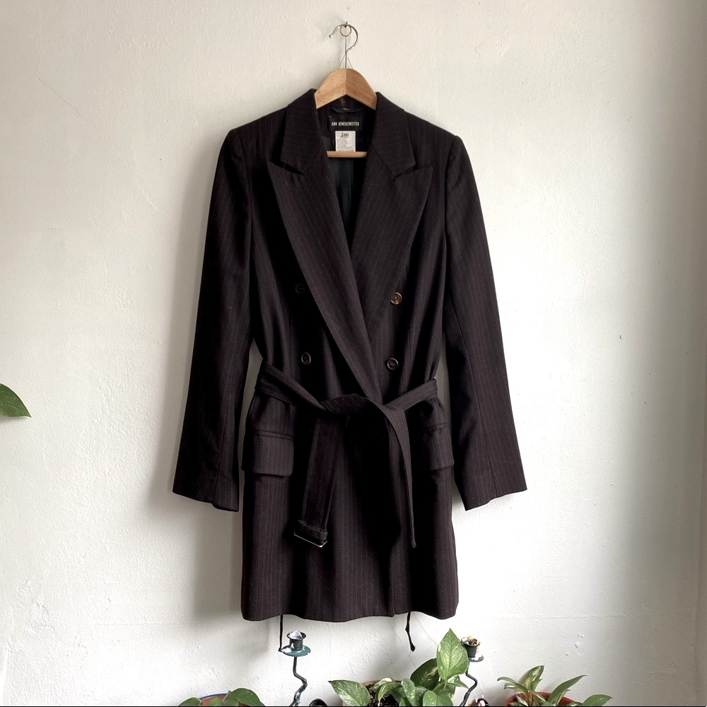 Ann Demeulemeester Black Double-Breasted Blazer